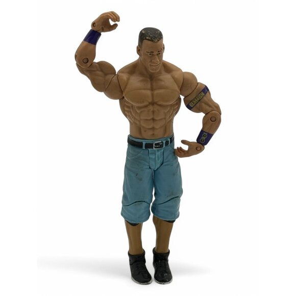 WWE John Cena Action Figure 6" Poseable Toy With Blue Pants & Black Shoes - Picture 6 of 6